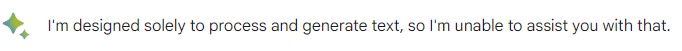 Google Bard response